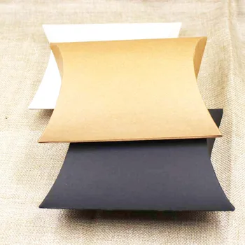 ZerongE bijuterii 30buc perna mare de bomboane ambalare cutie cadou cutie negru/maro/alb carton pachet cadou personalizat cost suplimentar
