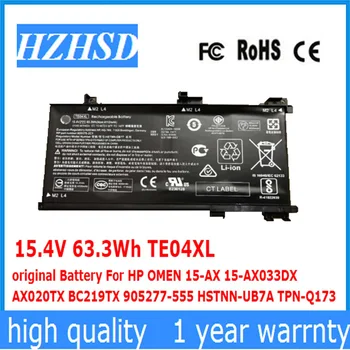 15.4 V 63.3 Wh TE04XL original Bateriei Pentru HP OMEN-15-AX DE 15 AX033DX AX020TX BC219TX 905277-555 HSTNN-UB7A TPN-Q173