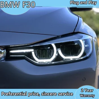 Styling auto Pentru BMW seria 3 F30 F35 Faruri 2013-Dublu Fascicul Lentila Proiector LED Faruri Led DRL transforma lumina