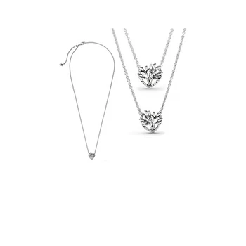 2021 Nou la Modă Argint 925 Pomul Vieții Colier de Cristal Coliere Pentru Femei de Brand Originale de Ziua Îndrăgostiților Bijuterii Cadou