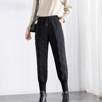 Iarna Cald Pantaloni Plus Dimensiune 3XL Femei de Moda Fierbinte Casual, Talie Mare Plus Catifea de Bumbac Gros Pantaloni Lungi Culoare Solidă