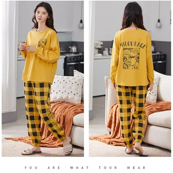 2021 Cameră Pijamale Seturi pentru Femei Model Minunat Pijamale Uzura Acasă Vânzare Fierbinte Femme Bumbac Pijamas Mll-002