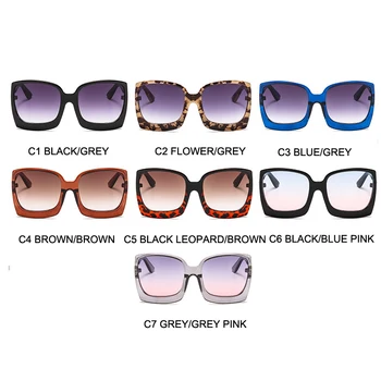 OEC CPO Femei Supradimensionat ochelari de Soare Moda de sex Feminin Pătrat ochelari de Soare pentru Femei Brand Faimos Negru Vintage Nuante UV400 O126