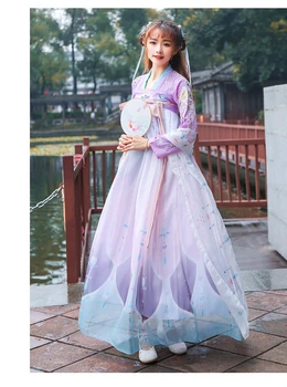 Moda Zână Frumoasă Prințesă Hanfu Rochie Modern, Street Dance Haine De Zi Cu Zi Rochii Pentru Femei Îmbrăcăminte În Stil Chinezesc Vara