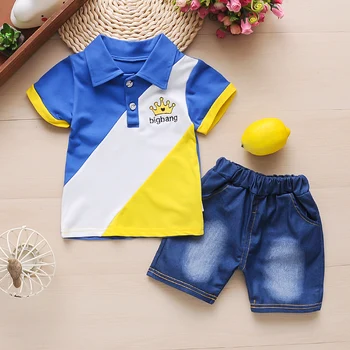 BibiCola Vara sugari Baby Boy Seturi de Îmbrăcăminte Bebe tricou+Pantaloni Solide Set Kid Tinuta Copilul Bumbac Trening set nou-născut