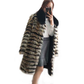 Blana naturala de sex feminin modele de iarnă adevărată haină de blană de vulpe 2019 noi modele de femei gros cald sacou blana