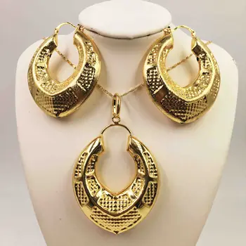 Noua moda en-gros bijuterii set este mai luminos dubai bijuterii din aur pentru femei, petreceri aniversare și ziua de naștere, excursii