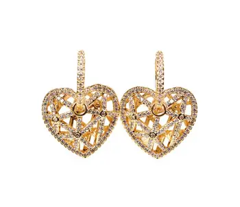 Nou gol dragoste la modă femei elegante high-end cercei bijuterii inima spectacol clasic ureche accesorii