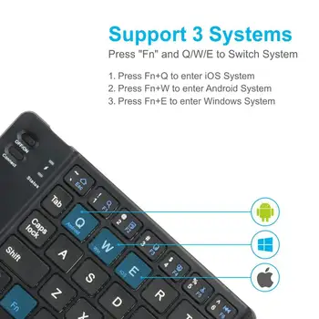 Pliere Tastatură Bluetooth Wireless Portabil Mini Tastatură pentru Windows, Android, iOs, Tableta iPad Telefon Laptop Macbook
