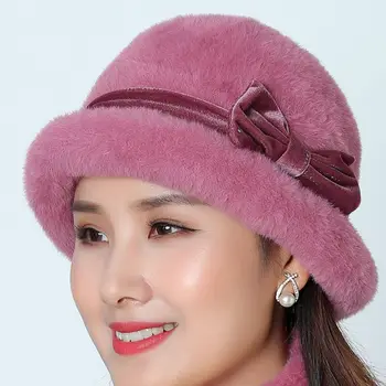 Iarna Pălărie Nurca de Pluș Arc Cald Tricotate Pălării, Căciuli Capac 2019 Noua Moda pentru Femei de Iarnă Pălării Tricotate eșarfă Seturi Chelioși