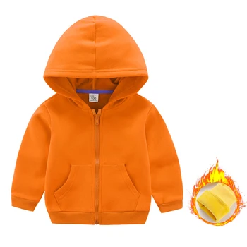Toamna Iarna Cald Fleece Bumbac Copii Fete Băieți Hanorace Îmbrăcăminte Adolescent Copii Cu Capișon Jachete Paltoane Pentru Baby Boy Fata