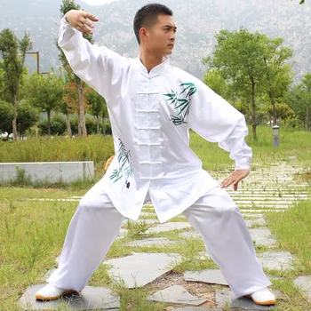 USHINE HX11 alb negru galben TaiChi performanță haine cu maneca lunga-KungFu uniformă Wushu TaiChi uniforme Copii, Barbat, Femeie