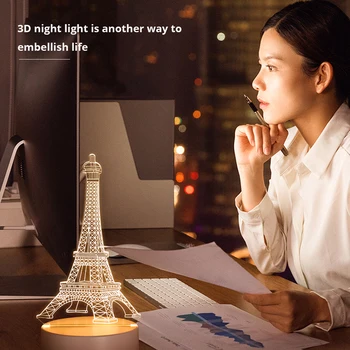 Creative USB 3D LED Lumini de Noapte Noutate Iluzie Lampa de Noapte Iluzie 3D Lampă de Masă Pentru Acasă de Crăciun Cadou Decorativ Lumina
