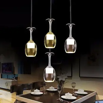 Moderne, Creative, de cristal lămpi de tavan Agățat Pahar de Vin candelabru corpuri de iluminat camera de zi sala de mese lumini plafon
