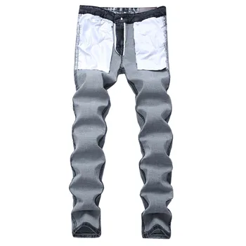 2020 primăvară blugi barbati de Moda gri Drept Designer Denim Skinny Jeans mens bumbac pentru bărbați Pantaloni dimensiune 28-42