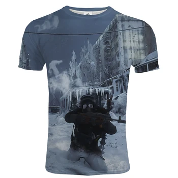 Joc Stil Bărbați Femei T-shirt de Metrou Exodul 3D Imprimate Cosplay Streetwear Hip Hop Tricou O-Gat Maneci Scurte la Modă tricou Unisex