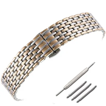 Din oțel inoxidabil curea pentru bărbați accesorii ceas pentru Longines Jiayu curea din otel femei dublu buton fluture cataramă de ceas trupa