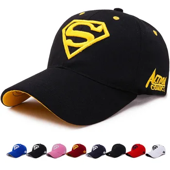 De înaltă calitate dimensională superman Broderie Tata Pălărie Bărbați Femei de Vară Șapcă de Baseball Capace Vizor Reglabil Os Pălării cuplu Gorras
