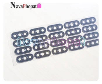 Novaphopat Negru spate Nou mare din spate aparat de fotografiat lentilă de sticlă pentru Xiaomi Redmi Nota 6 Pro aparat de fotografiat lentilă cu autocolant ; 50pcs/lot