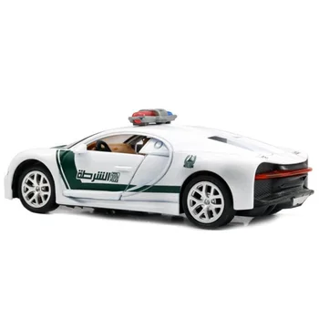 1/32 Scară Mașină De Jucărie Poliția Din Dubai Bugatti Chiron Metal Aliaj Masina Sport Diecasts Vehicule Model De Jucarii Pentru Copii Colectia Pentru Copii