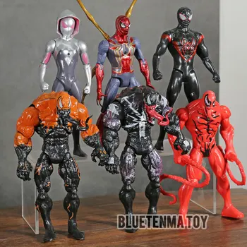 Marvel Spiderman Venin Carnage Miles Morales Gwen Stacy Cu Led Figurina Jucarie Model De Colecție Cadou