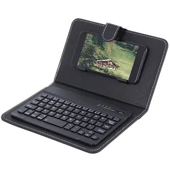 Portabil Mini din Piele Wireless Blueteeth Tastatură pentru iPhone pentru Android Telefon Zgomot Redus Desktop Office Tabletă de Divertisment