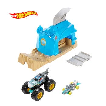 Hot Wheels Sălbatice Camion Concurenței Set Monstru Camion Lansator de Joaca Seturi de Roți Gigant Masina de Jucărie Cadouri de Crăciun Pentru Copii GKY01