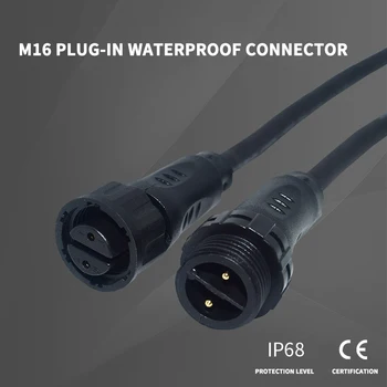 IP68 rezistent la apa Conector cu Fir Coadă LED-uri în aer liber Lumina LED 2 3 4 5 Pin M16 Masculin și Feminin Asociat Plug-in Conectori de Cablu