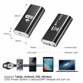 Wifi Camera Endoscop Android 720P 8mm 1m 2m 5m 7/10m de Cablu de Sarpe Flexibila Usb Endoscop Pentru Iphone Borescope Camera Endoscopio