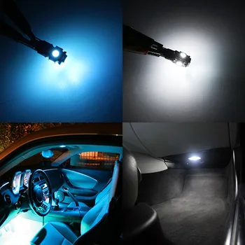 Edislight 10buc Gheață Alb Albastru Canbus LED Lampă Auto Becuri Pachet de Interior Kit Pentru perioada-2017 Subaru Outback Harta Dom Ușă de Lumină