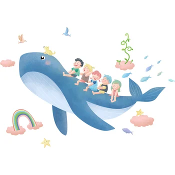 Baloane Iepuri Autocolante de Perete DIY Desene animate Balena Copii Decalcomanii de Perete pentru Camere de Copii Copilul Decorare Dormitor