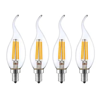 E14 LED Filament Lumânare Bec de 2W/4W/6W Cald/Alb Rece AC220-240V 360 de Grade C35 Edison Retro Lumina Lumânărilor