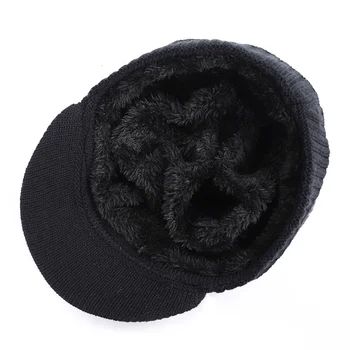 2019 Pălărie de Iarnă pentru Bărbați Catifea Îngroșa Refuz Femei Pălărie Knit Beanie Black în aer liber Cald Beany de sex Feminin Pălărie cu Earflaps TTM-CZX17