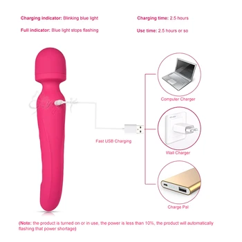 Încălzire Silicon Vibrator Vibrator pentru Femei AV Baghetă Magică Masaj punctul G Vibrații Stimulator Clitoris Jucarii Sexuale pentru Femei Masturbator