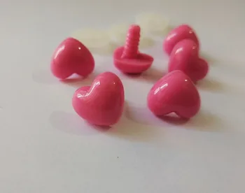 16x18mm roz in forma de inima jucărie nas siguranță jucărie nas cu greu șaibă pentru diy papusa de plus constatările--20buc/lot
