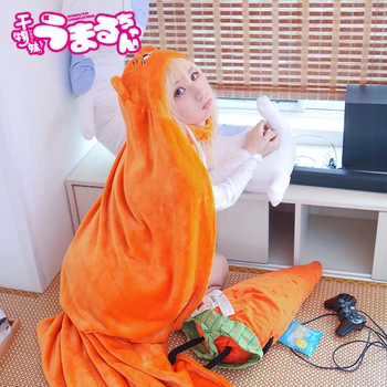 Himouto! Umaru-chan Mantie Anime Umaru chan Doma Umaru Cosplay Costum de Flanelă Pelerine Pătură Moale Capac Hoodie