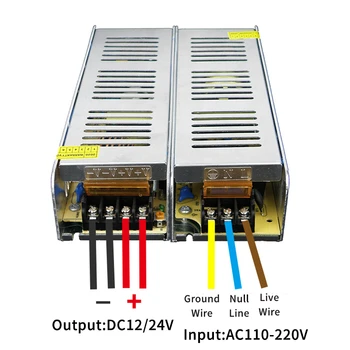 De iluminat, Transformatoare DC12V 24V Putere de Comutare de Alimentare Adaptor AC110-220V La DC12/24V 1A 2A 5A 10A 20A 30A Driver LED-uri Benzi de Laborator