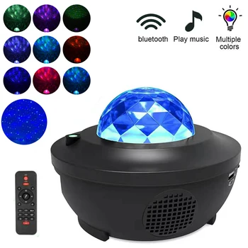 Bluetooth Music Night Lampa RGB Val de Apă de Lumină Decorativă de la Distanță de Control Lămpi de Proiecție Copii Cadouri Pentru Noptiera Dormitor Decor