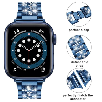 Benzi pentru apple watch curea SE seria 6 5 4 40mm 44mm bling watchband pentru iwatch banda a 3-a 38mm 42mm correa femei pulseira brățară