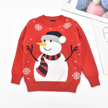Om de zăpadă de Crăciun roșu băieți fete pulovere copii urât pulover de bumbac toamna iarna tricotate purta pulover de haine pentru copii