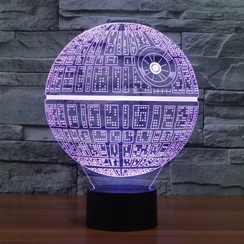 Star Wars LED 3D Lampă Lumina de Noapte USB 7 Culori Reglabil Lampa de Iluminat Atmosferă Lumina de Noapte pentru Copii Cadouri Decor Acasă