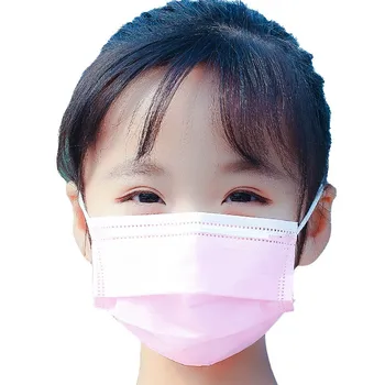 10 / 50 / 100 piese de unică folosință pentru copii mască trei straturi non-țesute material topit pânză masca pentru copii masca Roz