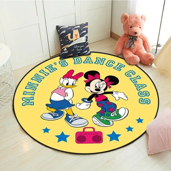 Disney Mickey Minnie Mouse Covor Copii Copii Copii Crawling Joc Rotund Mat Covor Camera De Zi Interior Bun Venit Moale Saltea Cadou