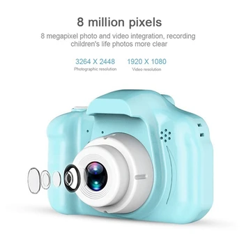 Dc500 Plin de Culoare Mini aparat de Fotografiat Digital pentru Copii, Copii, Copil Drăguț Camera Video Copil Cam Recorder Video Digitale(Roz)
