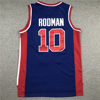 NBA, Detroit Pistons #10 Rodman de Baschet masculin Tricouri Tricouri Albastre