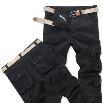 Mens Îmbrăcăminte Casual Pantaloni de Marfă de Înaltă Calitate Militare Pantaloni Buzunare Pantaloni Plus Dimensiune Moda largi Largi Jogger Lucrător pant