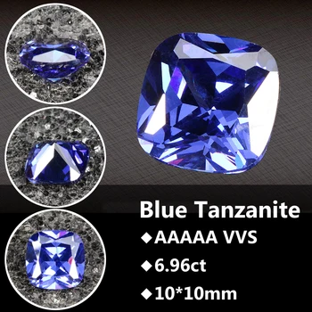 Naturale Safir Diamante Albastru Tanzanite Pentru Femei Tanzanite Piatra Cadouri Costum de Logodna Bijuterii 10x10mm