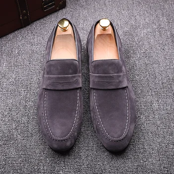 De Brand Nou 2019 Negru Bărbați Mocasini Pantofi de Lux Slip-on Mocasini Casual Barbati Pantofi de piele de Căprioară Piele Barbati Apartamente Pantofi SY-32