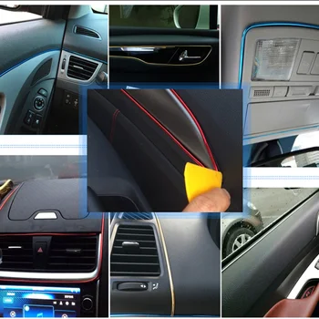 5M Styling Auto și Decalcomanii Autocolante de Interior Ornamente Decor 3D Fir Autocolante Decor Benzi Pentru Mașini de Accesorii Auto