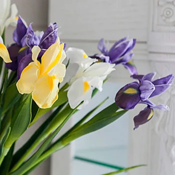 Real Touch PU Irlanda de Flori Artificiale Plante Iris Flori Aranjament European de Acasă Nunta Festival Decor Flori False